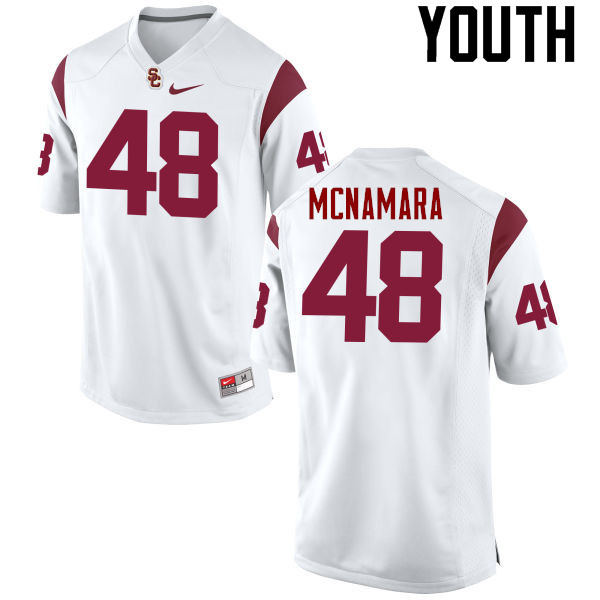 Youth #48 Taylor McNamara USC Trojans College Football Jerseys-White